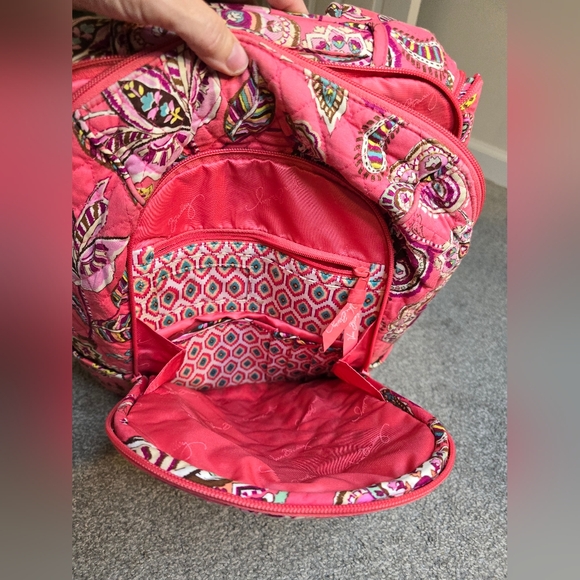Vera Bradley Pink Paisley Backpack Boho Country Chic Girlhoodcore - Picture 10 of 10